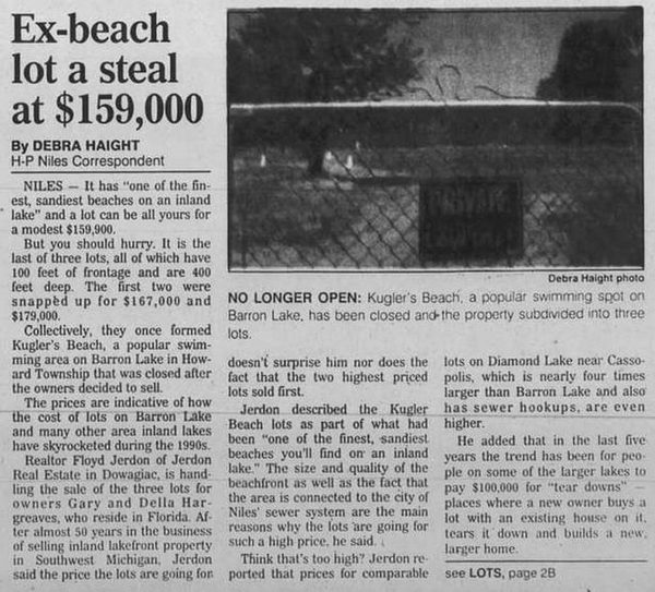Reids Pavilion (Reids Casino) - 1979 Article On Lots Being Sold (newer photo)